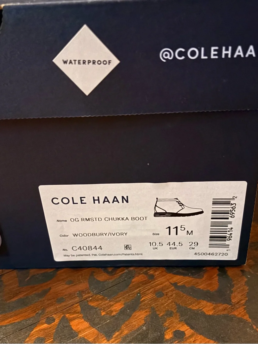 Cole Haan Men's Chestnut Leather Chukka Boots with White Sole